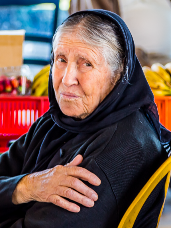 Images of people - market trader in Cyprus